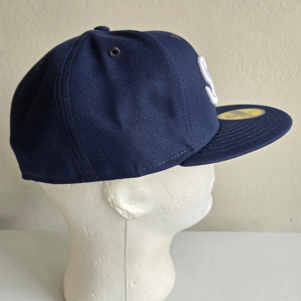 New Era 59FIFTY STL St Louis Cardinals Navy Blue Fitted Hat Size 7 1/4 Retro New